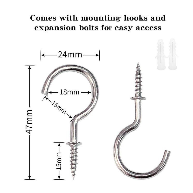 BEL AVENIR Curtain Ropes Tiebacks Tie-Backs, Curtain Handmade Holdbacks with 2 Metal Screw Hooks (Coffee, 2pack) - Image 4